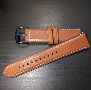 Fossil smartwatch leather band in Light brown 22mm